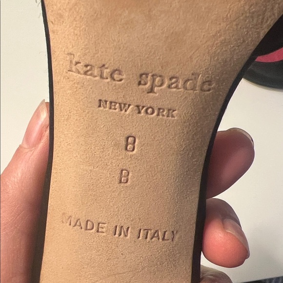 Kate Spade Black Heels with Crystal Bow - Picture 4 of 6